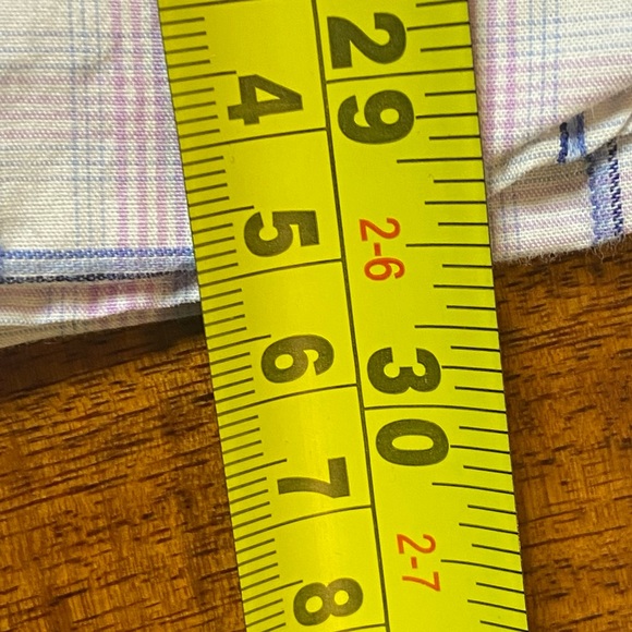 EUC Men’s Size 18 34/35, XMI Platinum Blue & Pink Plaid Button Down Dress Shirt - Picture 12 of 13